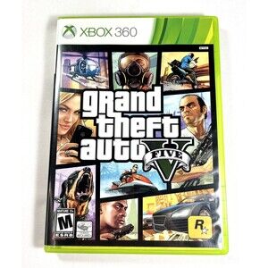 Grand Theft Auto V Xbox 360 2013 Complete with Map and Manual Tested